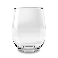 Clear Acrylic Stemless Wine Glasses, Set of 6