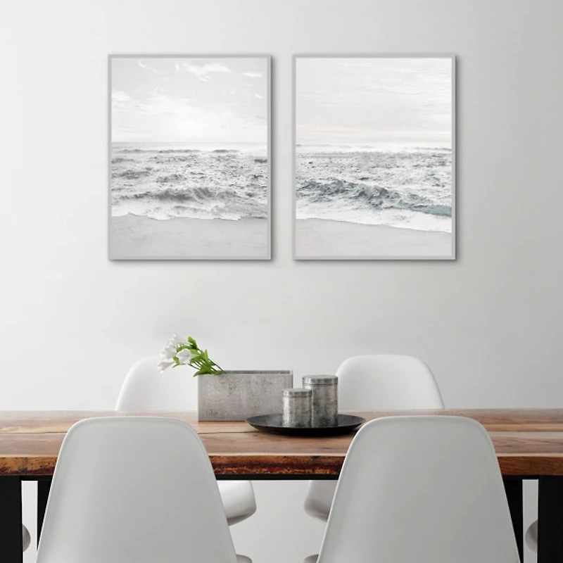 Seafoam Gentle Tides 2-pc. Framed Wall Art Set