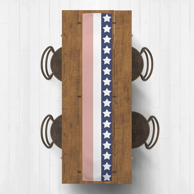 July 4th Simple Stripe Decorative Table Runner