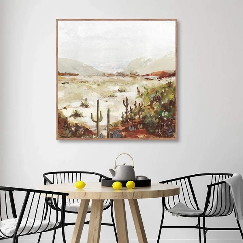 Cactus Canyon Framed Canvas Art Print
