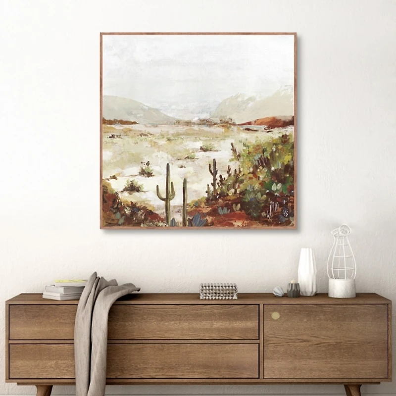 Cactus Canyon Framed Canvas Art Print