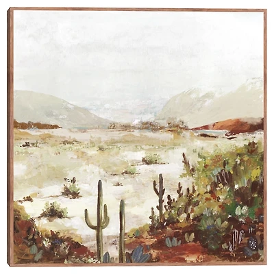 Cactus Canyon Framed Canvas Art Print