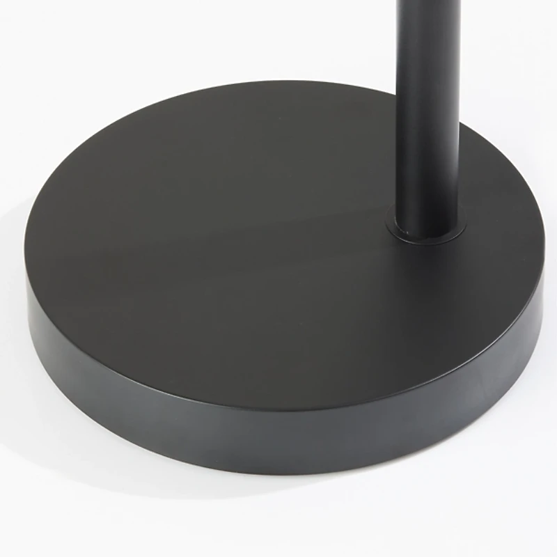 Black Metal 3-Arm Arched Floor Lamp