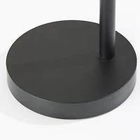 Black Metal 3-Arm Arched Floor Lamp