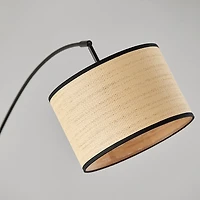 Black Metal 3-Arm Arched Floor Lamp