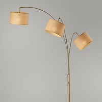 Gold Metal 3-Arm Arched Floor Lamp