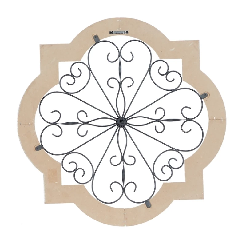 White Farmhouse Abstract Wall Plaque