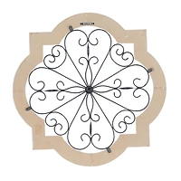 White Farmhouse Abstract Wall Plaque