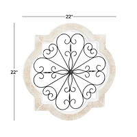 White Farmhouse Abstract Wall Plaque