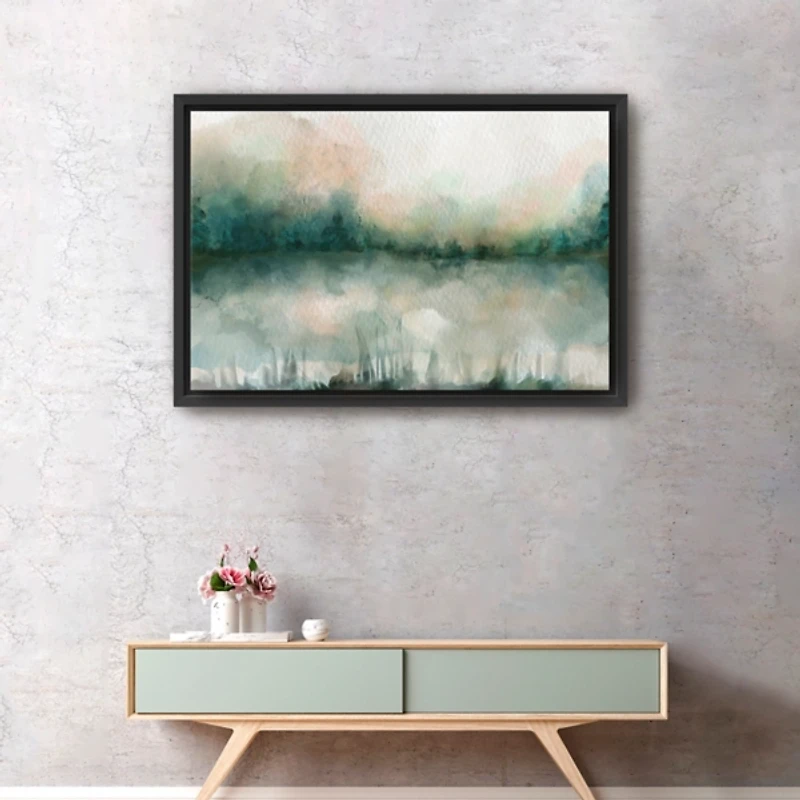 Abstract Foggy Marsh Framed Wall Art