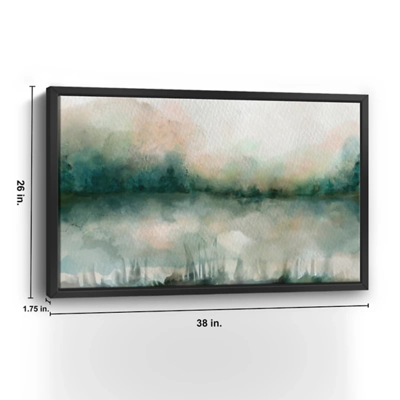 Abstract Foggy Marsh Framed Wall Art