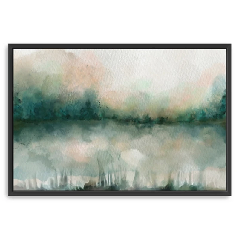 Abstract Foggy Marsh Framed Wall Art