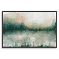 Abstract Foggy Marsh Framed Wall Art