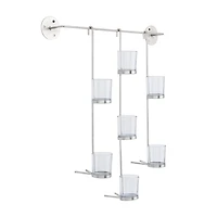 Silver Hanging Glass Votive Wall Plaque