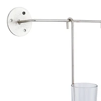 Silver Hanging Glass Votive Wall Plaque