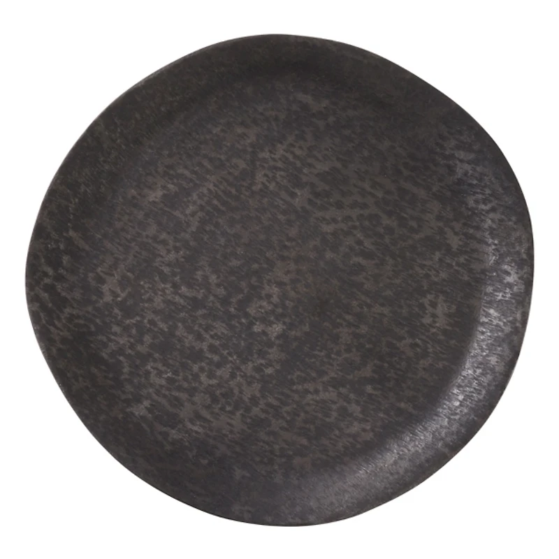 Brushed Charcoal Metal Charger Plates, Set of 4