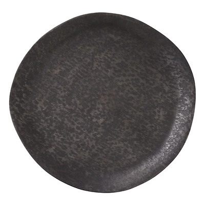 Brushed Charcoal Metal Charger Plates, Set of 4