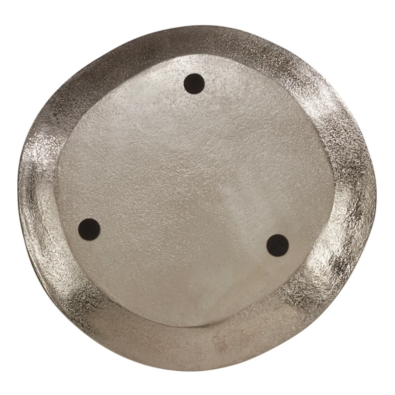 Brushed Gray Metal Charger Plates, Set of 4
