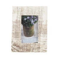 Bone Distressed Crosshatch Picture Frame, 5x7