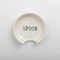 White Debossed Spoon Rest