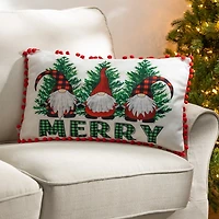 Merry HoHoHo Gnomes Lumbar Pillows, Set of 2