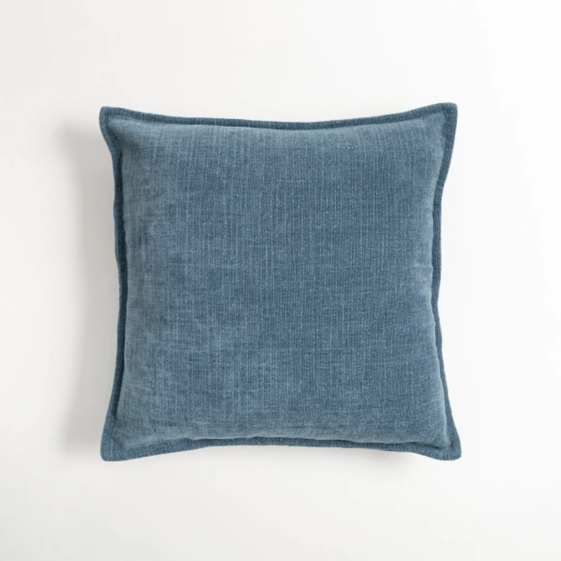 Teal Desert Chenille Throw Pillow