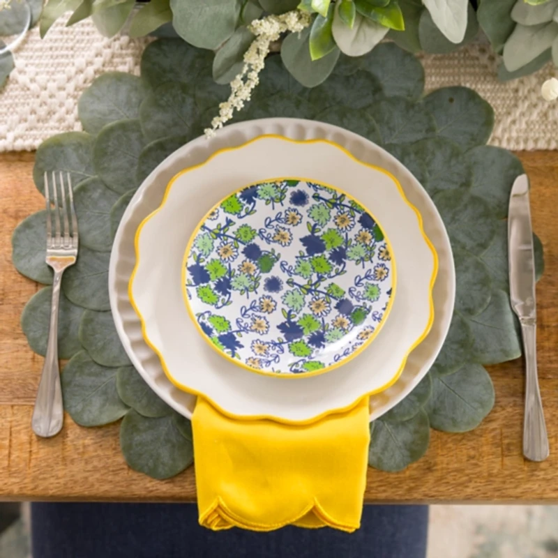 Round Eucalyptus Leaves Placemat