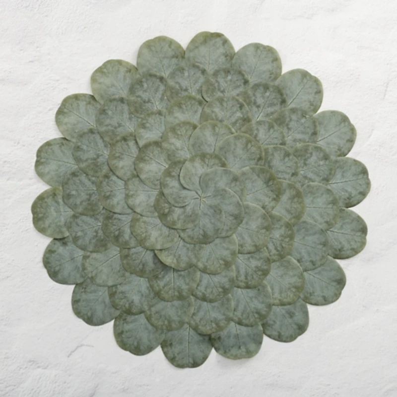 Round Eucalyptus Leaves Placemat