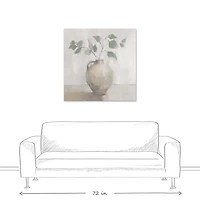 Light Vase Botanical Canvas Art Print