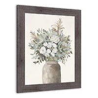 Modern Transitional Flowers Framed Wall Art