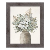 Modern Transitional Flowers Framed Wall Art
