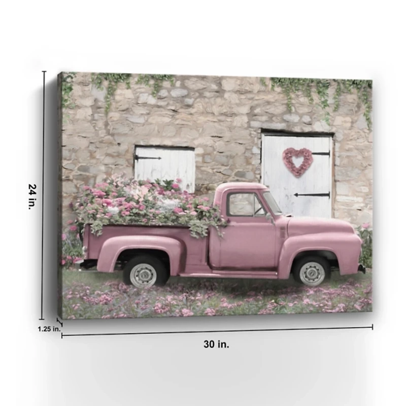 Hideaway Heart Truck Canvas Wall Art