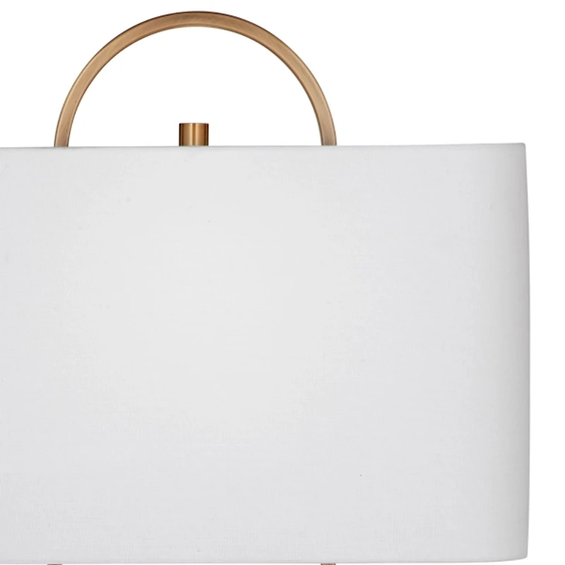 Brass Open Oval Table Lamp