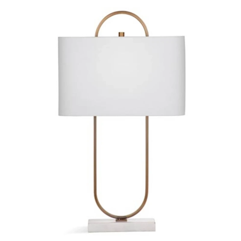 Brass Open Oval Table Lamp