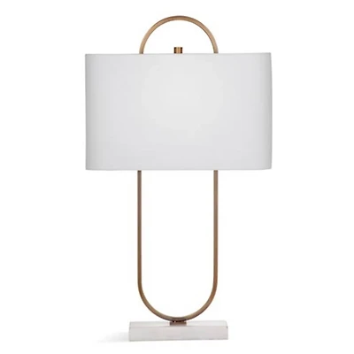 Brass Open Oval Table Lamp
