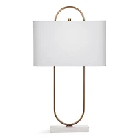 Brass Open Oval Table Lamp