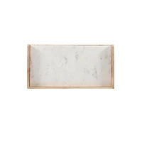 Natural Marble Rattan Front Bar Cabinet
