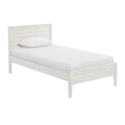 Rustic White Pine Panel Twin Bed Frame