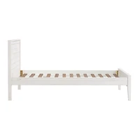 Rustic White Pine Panel Twin Bed Frame