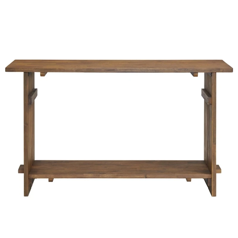 Natural Acacia Wood Farmhouse Console