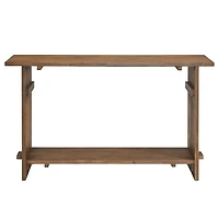 Natural Acacia Wood Farmhouse Console