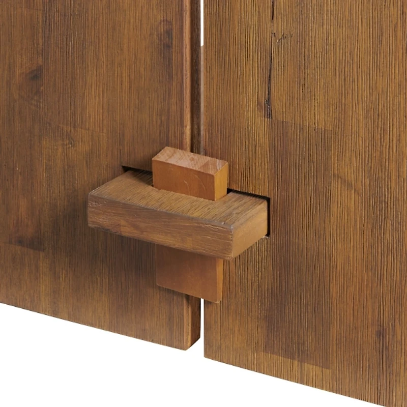 Natural Acacia Wood Farmhouse Console