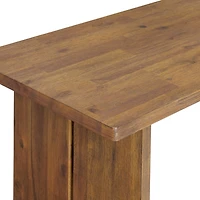 Natural Acacia Wood Farmhouse Console