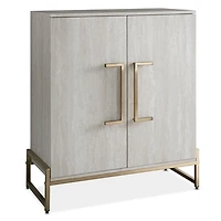 Marble Finish Gold Handle Storage Cabinet