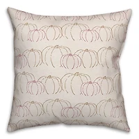 Patterned Pumpkin Outdoor Throw Pillow