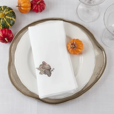 Turkey Embroidered 4-pc. Harvest Napkin Set