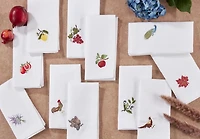 Turkey Embroidered 4-pc. Harvest Napkin Set