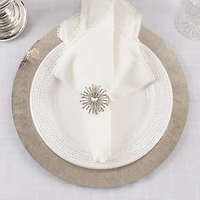 Silver Glitter Starburst 4-pc. Napkin Ring Set