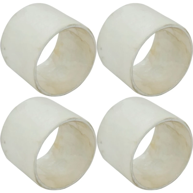 Natural Cream Marble 4-pc. Napkin Ring Set