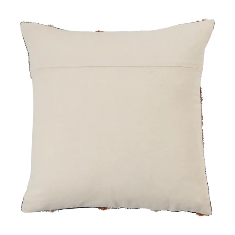 Blue and Orange Vertical Stripe Throw Pillow